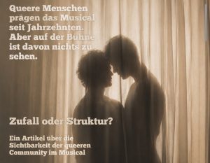 Zweo Männer hinter einem Vorhang. Nur eine silhouette ist zu sehen.